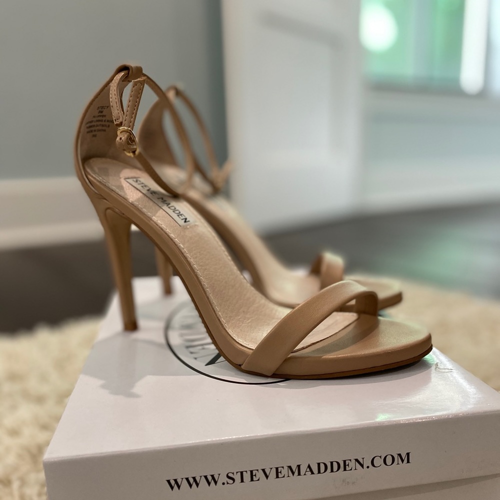 Steve Madden Stecy Nude Strappy Heel